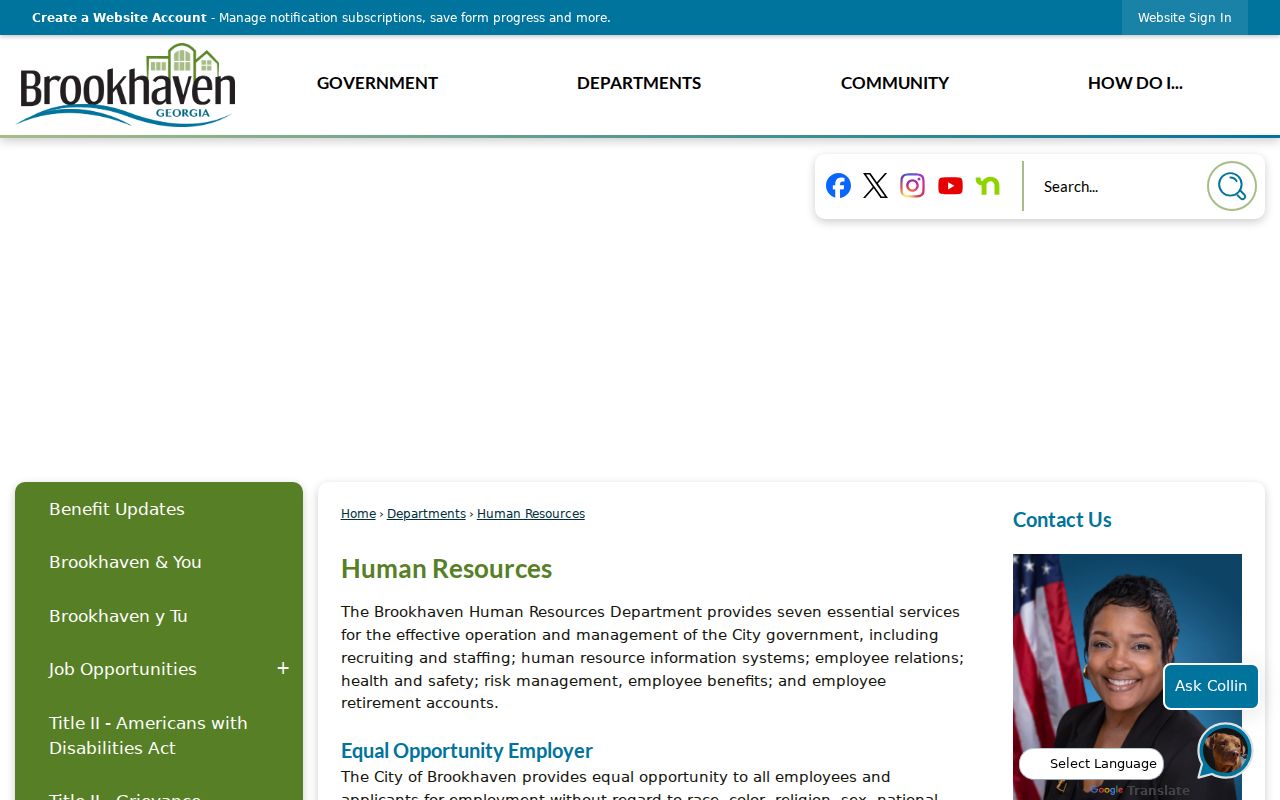 Brookhaven open records request page