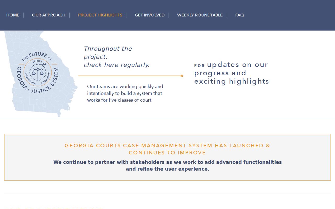 Georgia Courts statewide case management project highlights