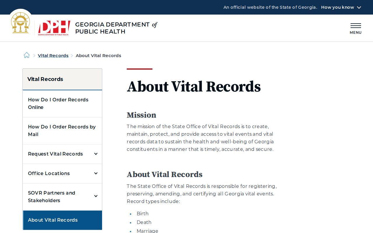 Georgia vital records overview for tracing previous Brookhaven residents