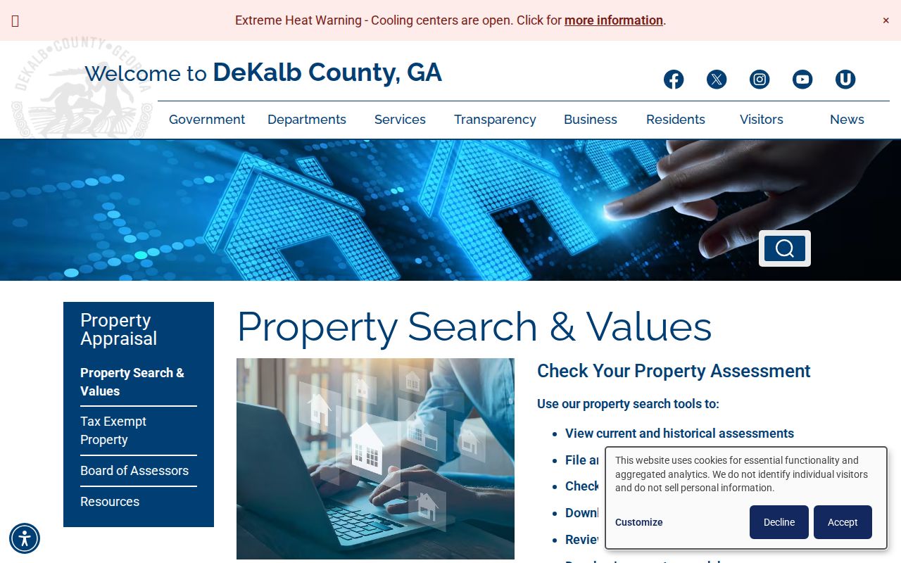 Brookhaven street directory DeKalb property search